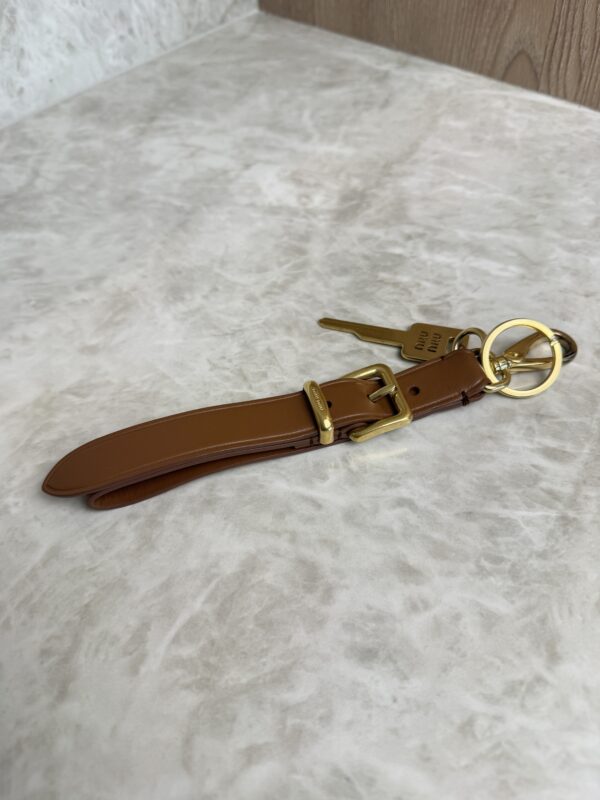 Miu Miu Cognac Leather Key Ring