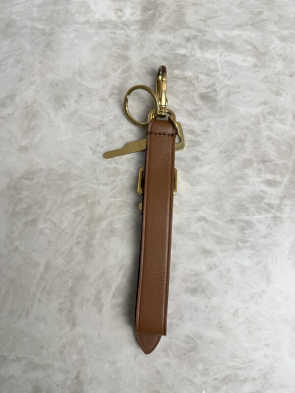 Miu Miu Cognac Leather Key Ring