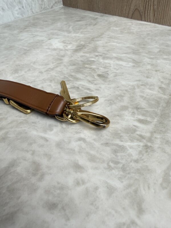 Miu Miu Cognac Leather Key Ring