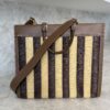 Fendi Paglia Pequin Vitello King Woven Medium Fendi Sunshine Shopper Tote Naturale Gianduia
