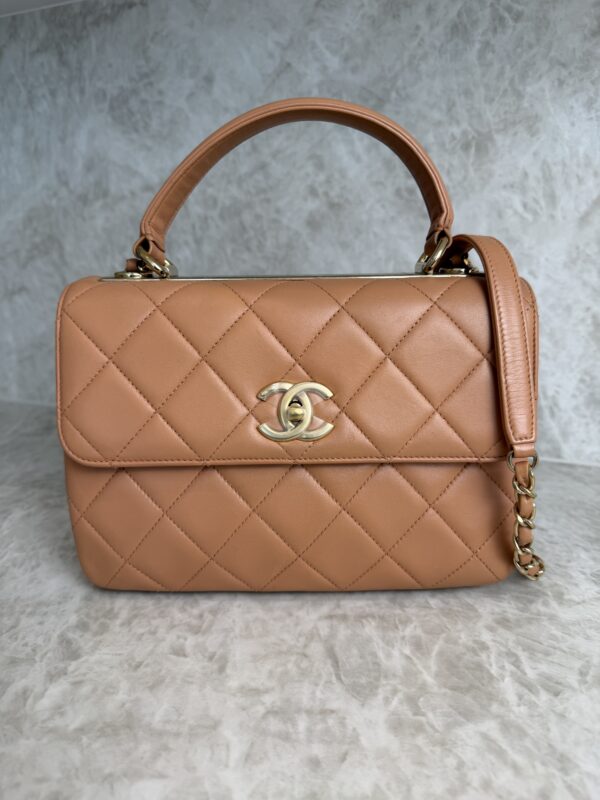 Chanel Lambskin Quilted Small Trendy CC Dual Handle Flap Bag