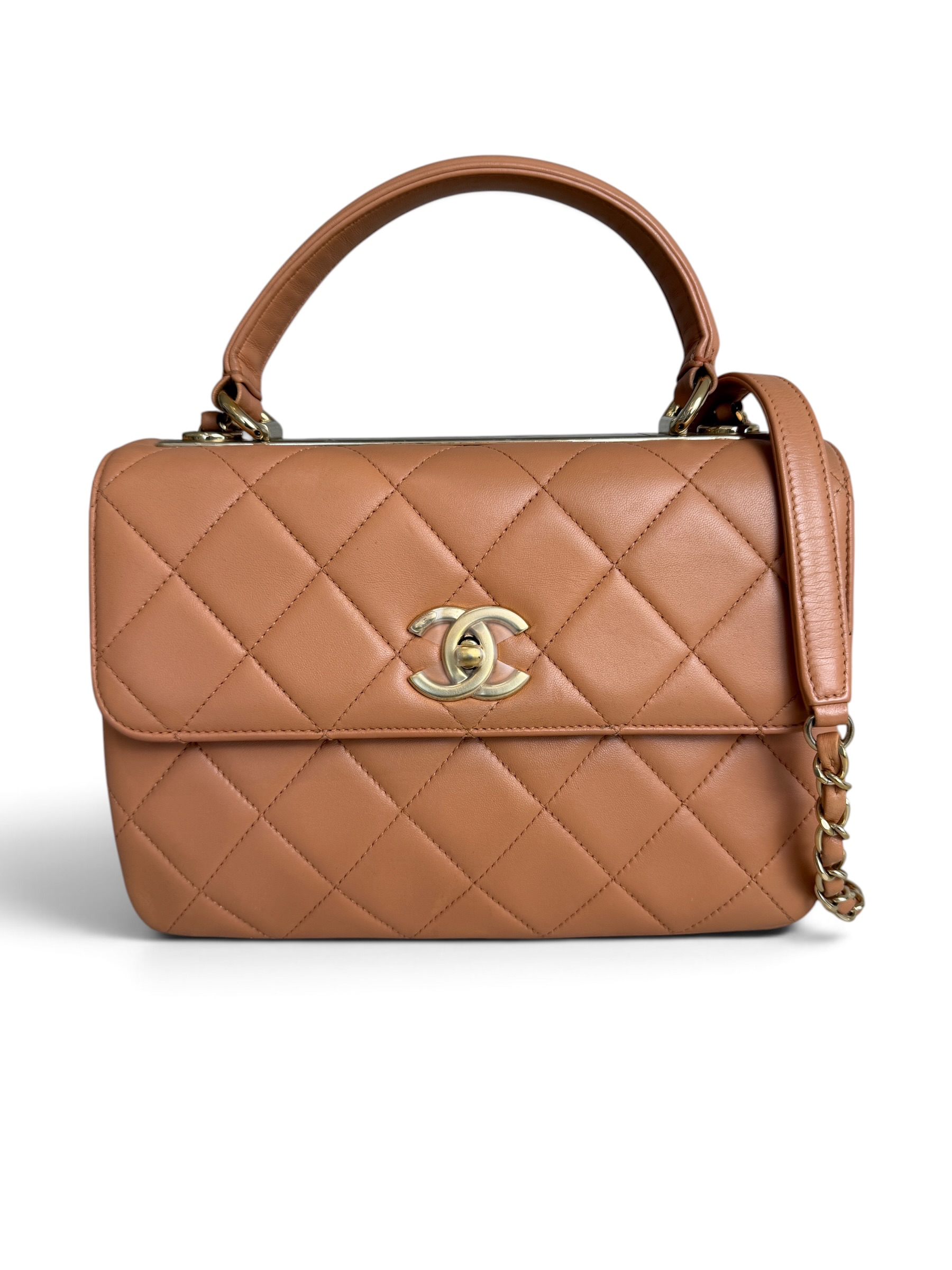 Chanel Lambskin Quilted Small Trendy CC Dual Handle Flap Bag