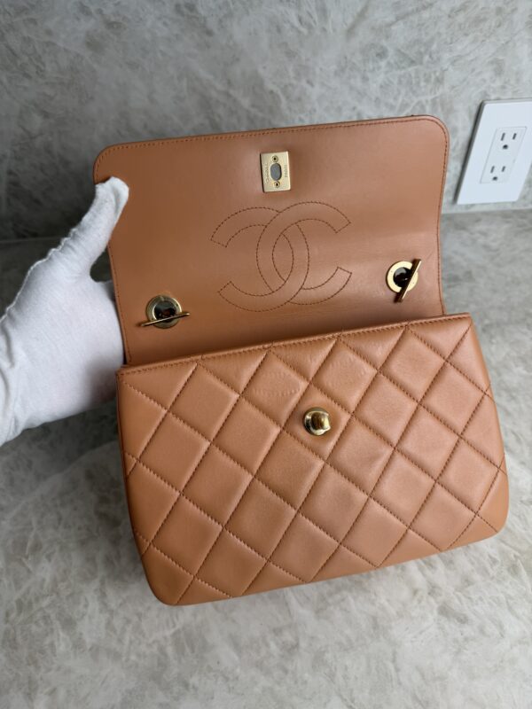 Chanel Lambskin Quilted Small Trendy CC Dual Handle Flap Bag
