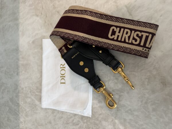 Christian Dior Canvas Embroidered Shoulder Strap