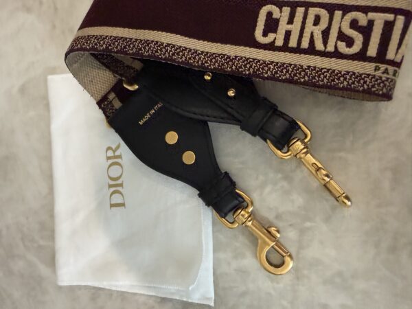 Christian Dior Canvas Embroidered Shoulder Strap
