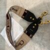 Christian Dior Canvas Embroidered Shoulder Strap