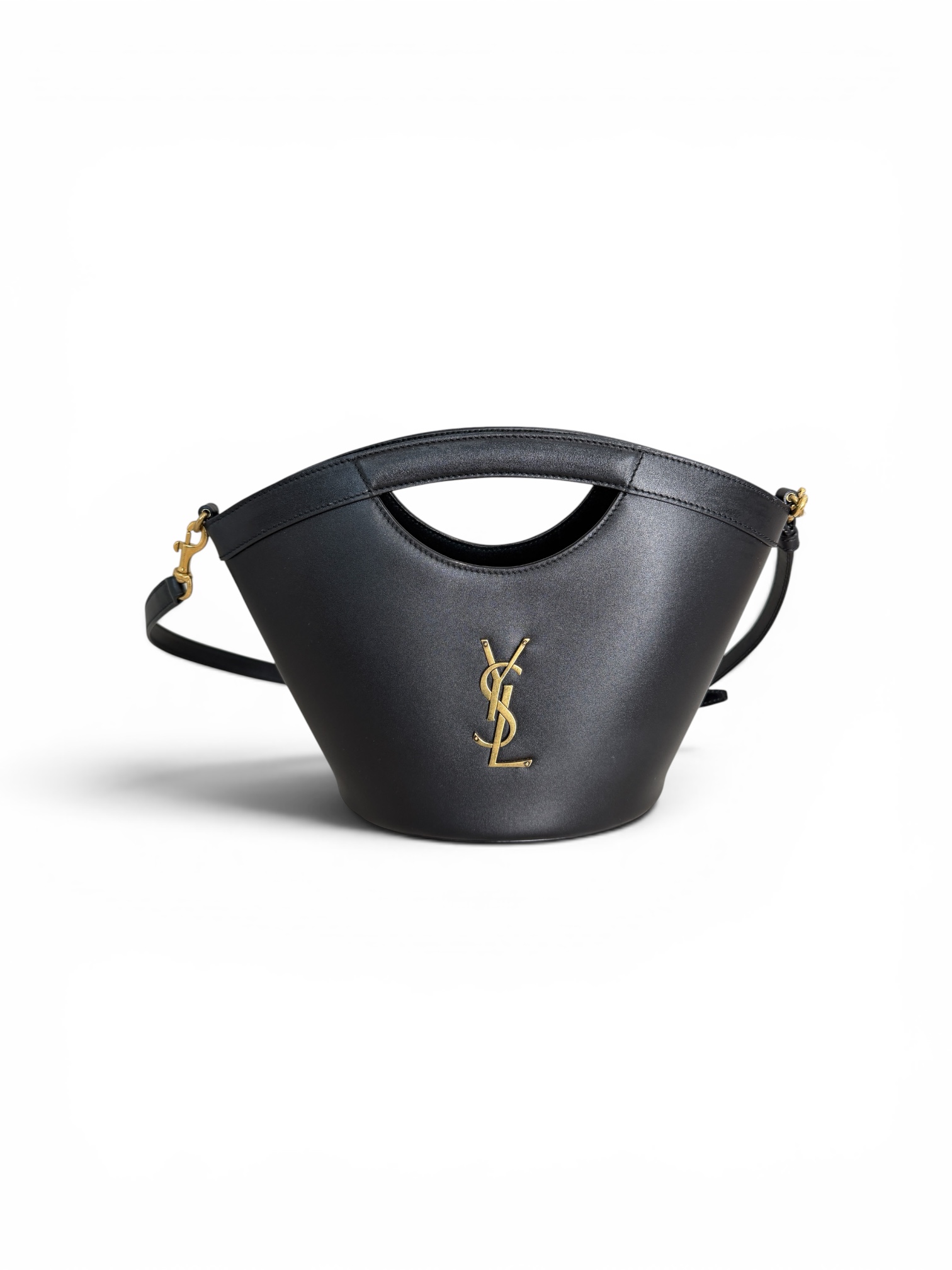 Saint Laurent (YSL) Celia Tote Leather Mini Black