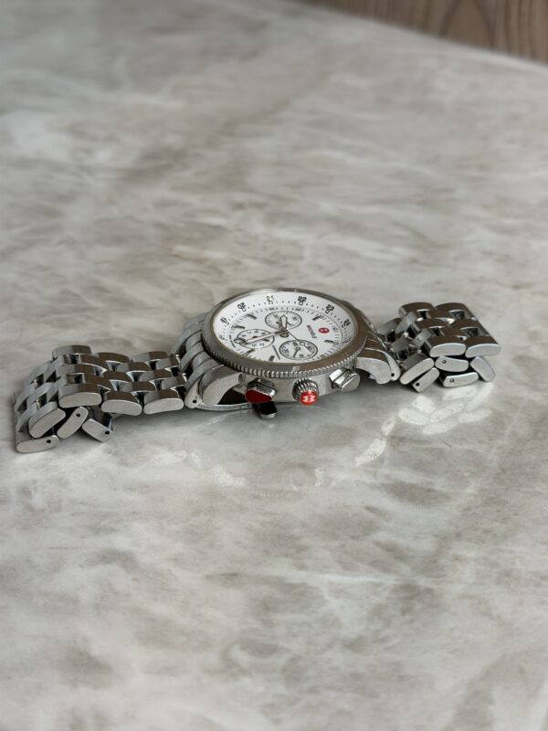 Michele Sport Sail Chronograph Stainless Steel 38mm White Chronograph Dial Watch