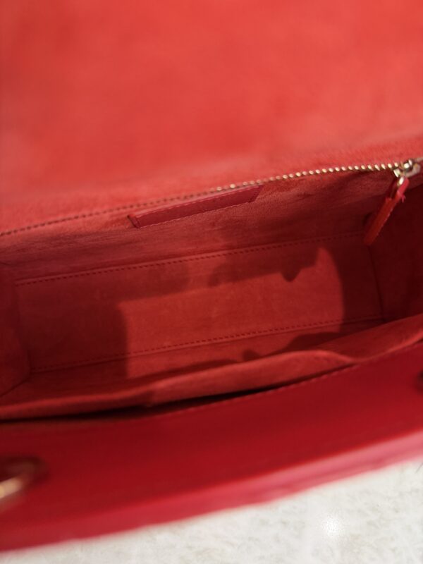 Christian Dior Lambskin Cannage Dioramour Heart Small Lady Dior Red