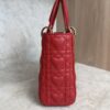 Christian Dior Lambskin Cannage Dioramour Heart Small Lady Dior Red