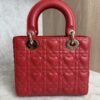 Christian Dior Lambskin Cannage Dioramour Heart Small Lady Dior Red