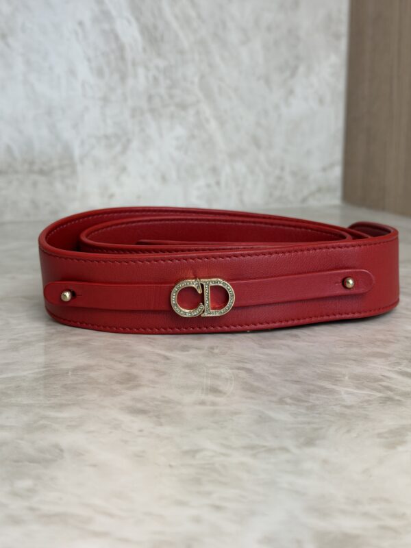 Christian Dior Lambskin Cannage Dioramour Heart Small Lady Dior Red