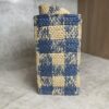 LOEWE Font Gingham Small Raffia Tote Bag