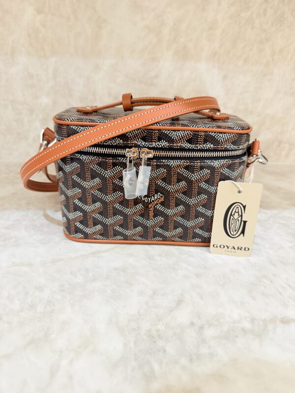 Goyard Muse Vanity Case Coated Canvas Mini Black and Tan