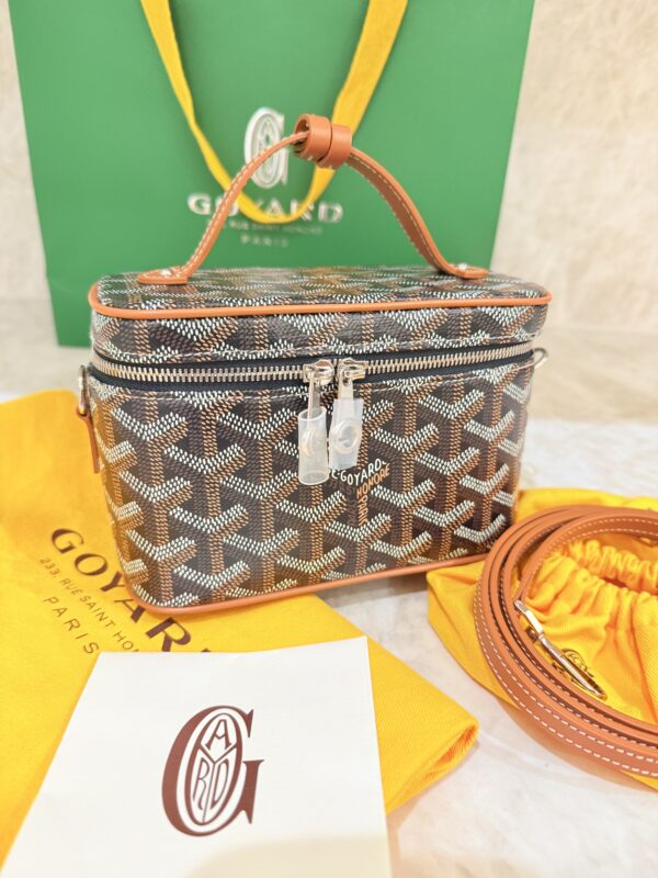Goyard Muse Vanity Case Coated Canvas Mini Black and Tan