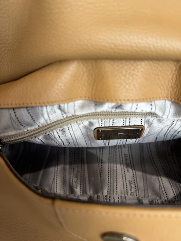 Salvatore Ferragamo Gancini Shoulder Bag Tan