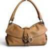 Salvatore Ferragamo Gancini Shoulder Bag Tan