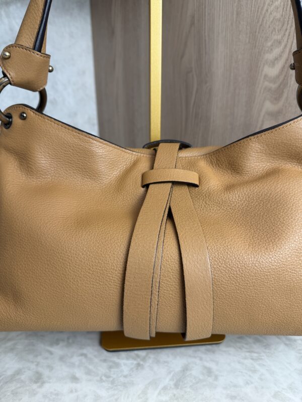 Salvatore Ferragamo Gancini Shoulder Bag Tan