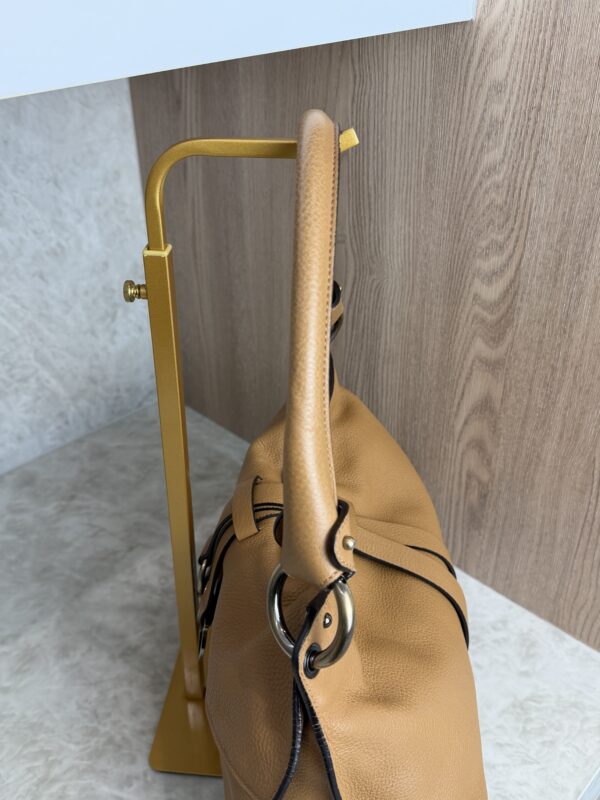 Salvatore Ferragamo Gancini Shoulder Bag Tan
