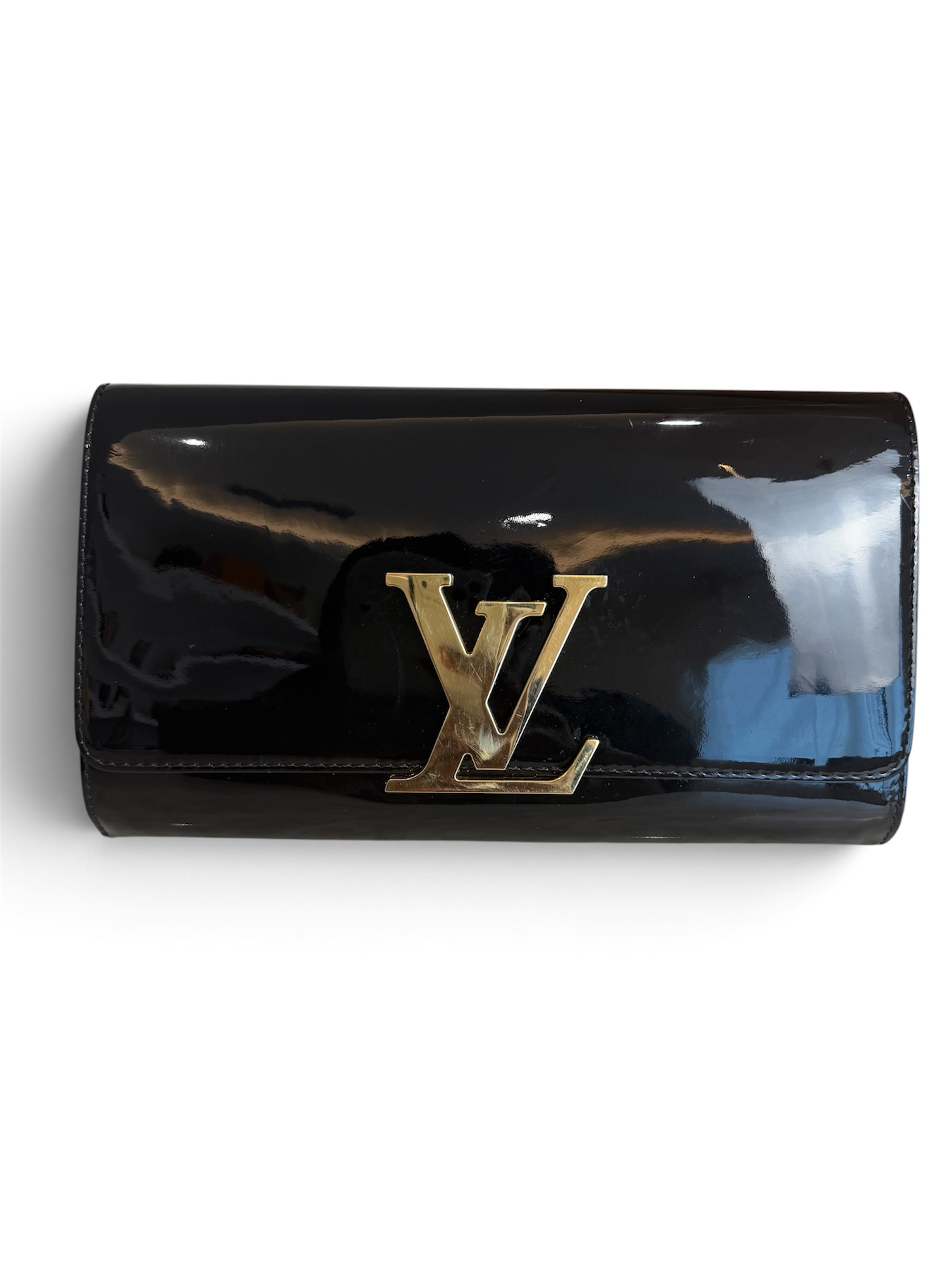 Louis Vuitton Patent Louise Clutch Black