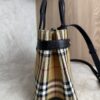 Burberry Goatskin Vintage Check Small Banner Tote Black
