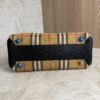 Burberry Goatskin Vintage Check Small Banner Tote Black