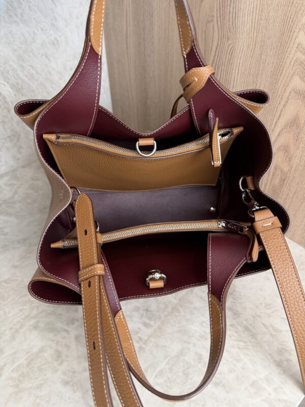 Tod's Mini Leather Tote Kenia Bordeaux