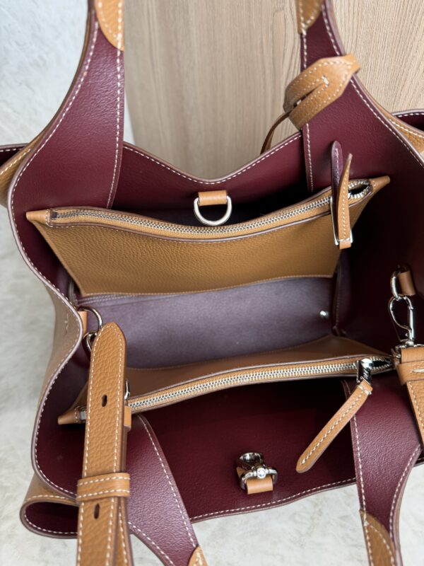 Tod's Mini Leather Tote Kenia Bordeaux