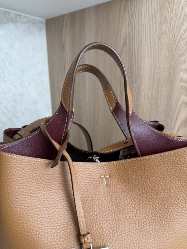 Tod's Mini Leather Tote Kenia Bordeaux