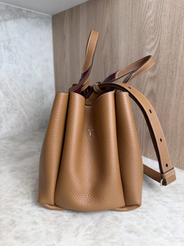 Tod's Mini Leather Tote Kenia Bordeaux