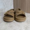 Fendi Black Leather Dad Sandals Size 38 Tan