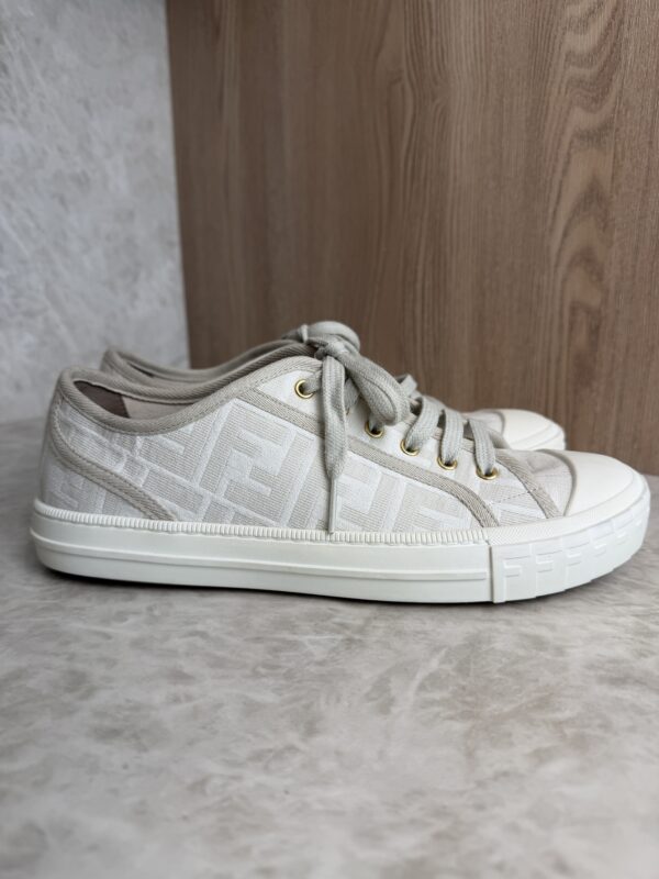 Fendi Zucca FF Logo Canvas Sneakers Women's Size: 9.5